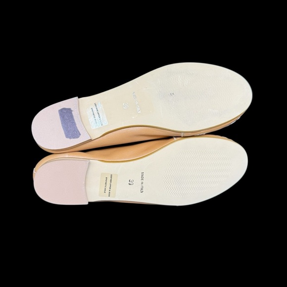 Sundance Apollonia Beige Tan Embroidered Leather Boho Ballet Flats Sz 8/39 Italy - Picture 11 of 13